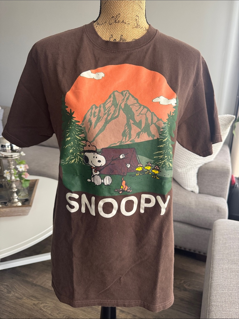 Women’s Brown Short Sleeve Graphic Tee